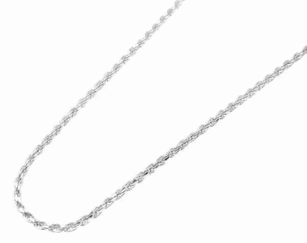 Sterling Silver 925 Diamond Cut Italian 1.4mm Rope Chain Necklace 16" to 20"