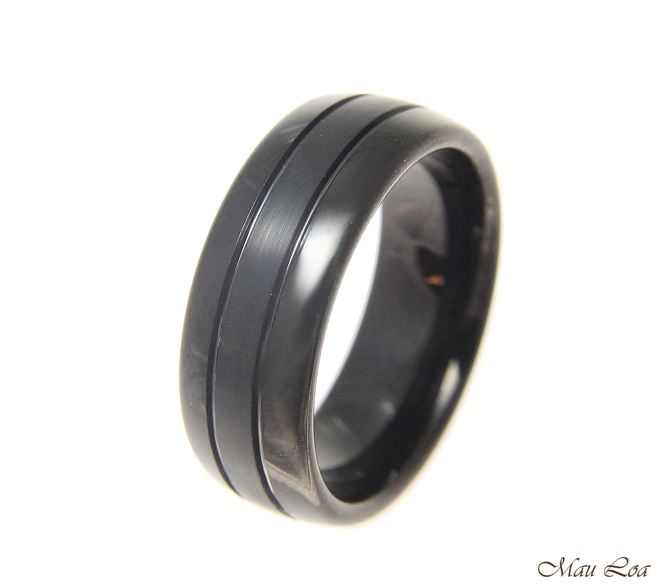 Tungsten Black 8mm Wedding Band Men's Ring Comfort Fit Size 5-14