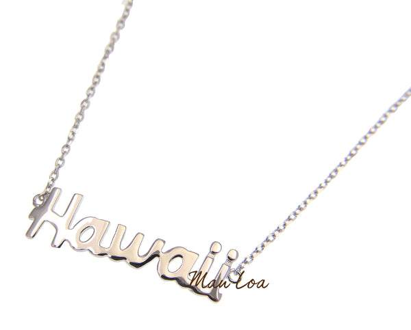 925 Sterling Silver Hawaiian Hawaii Shinny Plate Necklace Chain Included 16+2"