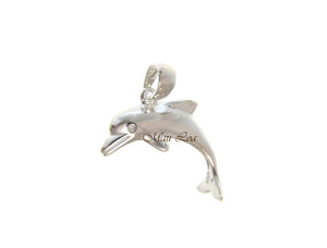 925 Sterling Silver Hawaiian Shinny Dolphin Pendant Charm