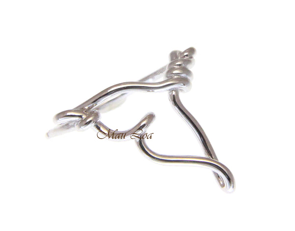 925 Sterling Silver Hawaiian Whale Tail Outline Ring Size 5-10